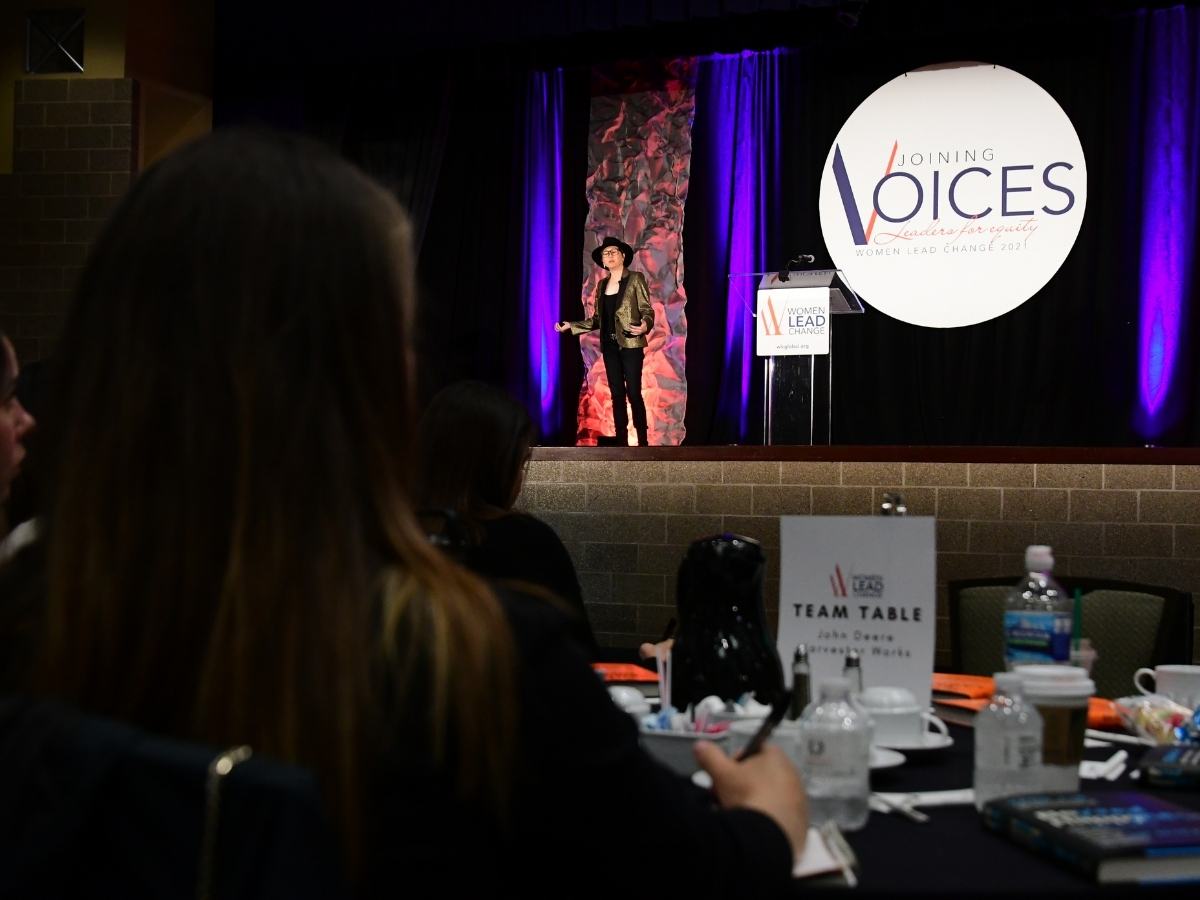 Woman Speaking to Group