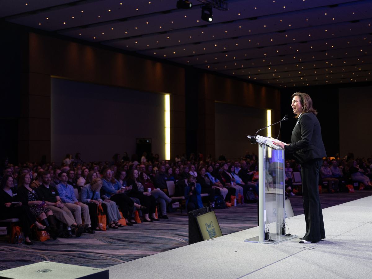 Tiffany Speaking on Stage