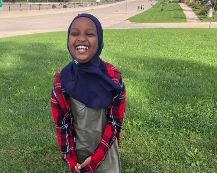 A smiling young girl